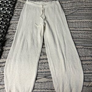 Aerie Cream Knit Lounge Pants